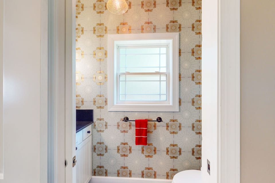 Located directly off the kitchen