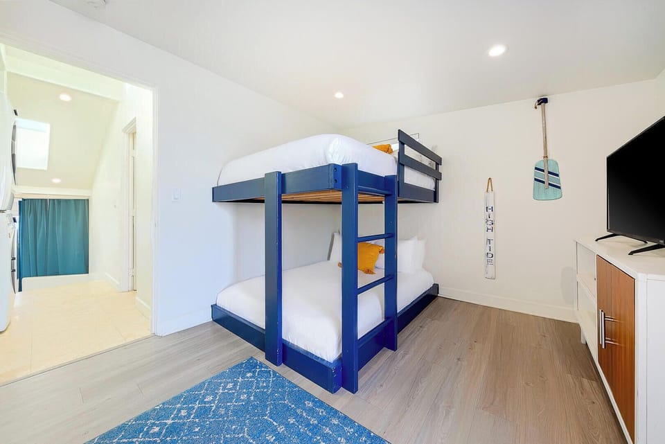 Guest bedroom with bunk bed.