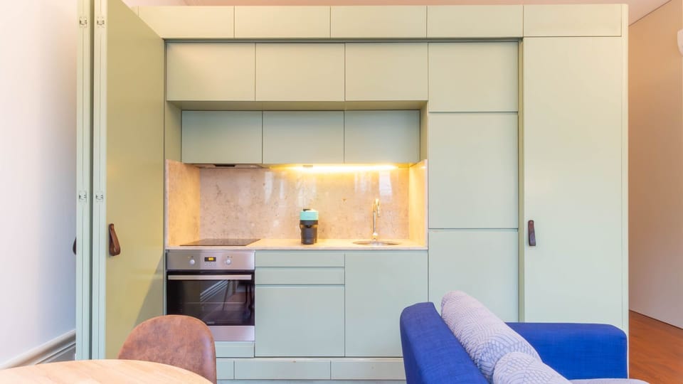 Stylish living area with integrated kitchen space #OpenConcept #ModernLiving