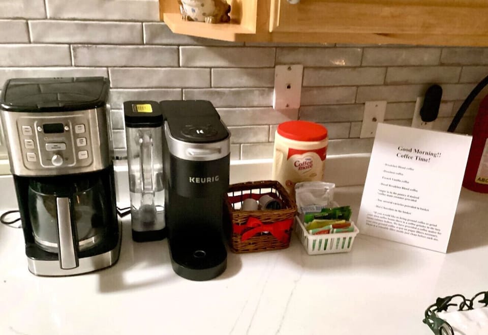Single-serve coffee maker for easy mornings.