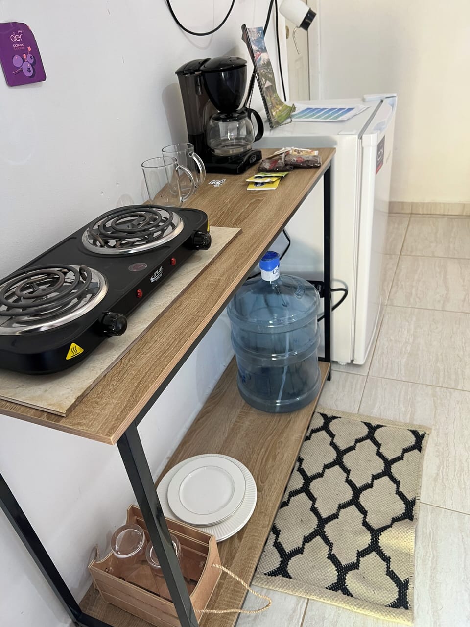 Comfort Double Room, 1 Double Bed, Garden View | Private kitchen | Mini-fridge, oven, cookware/dishes/utensils