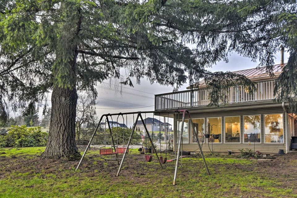 Backyard | Swing Set | Lawn Space & Exterior Lighting