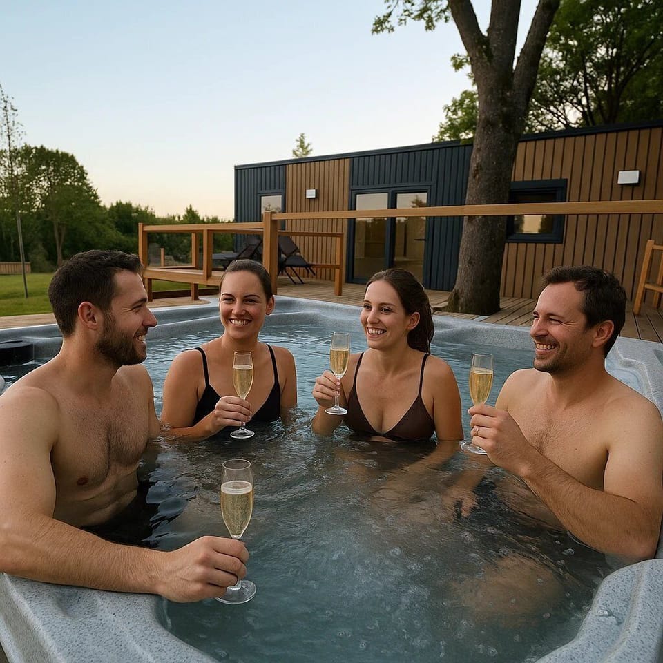 Outdoor spa tub