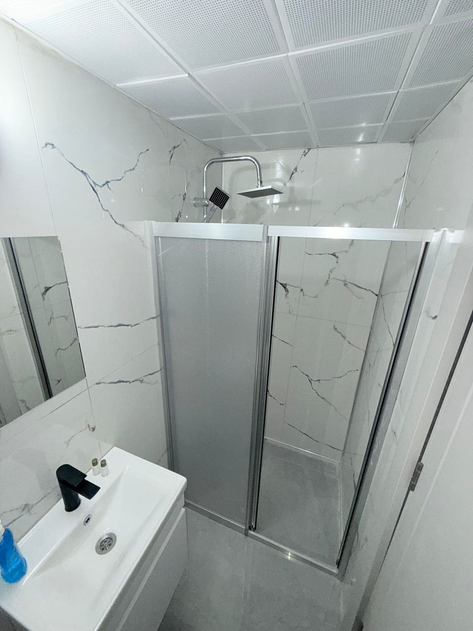 Family Room | Bathroom | Shower, hydromassage showerhead, free toiletries, hair dryer