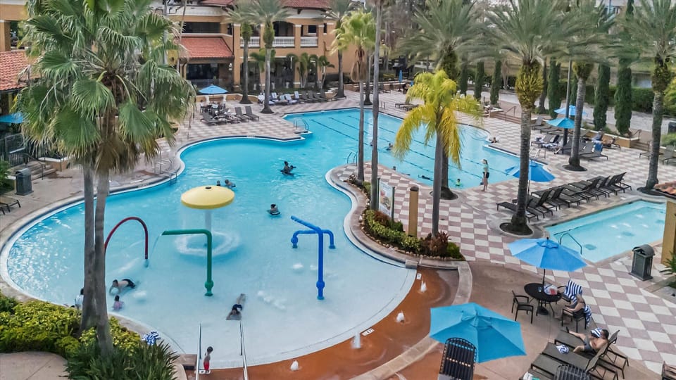 Year round heated pool and kids area
