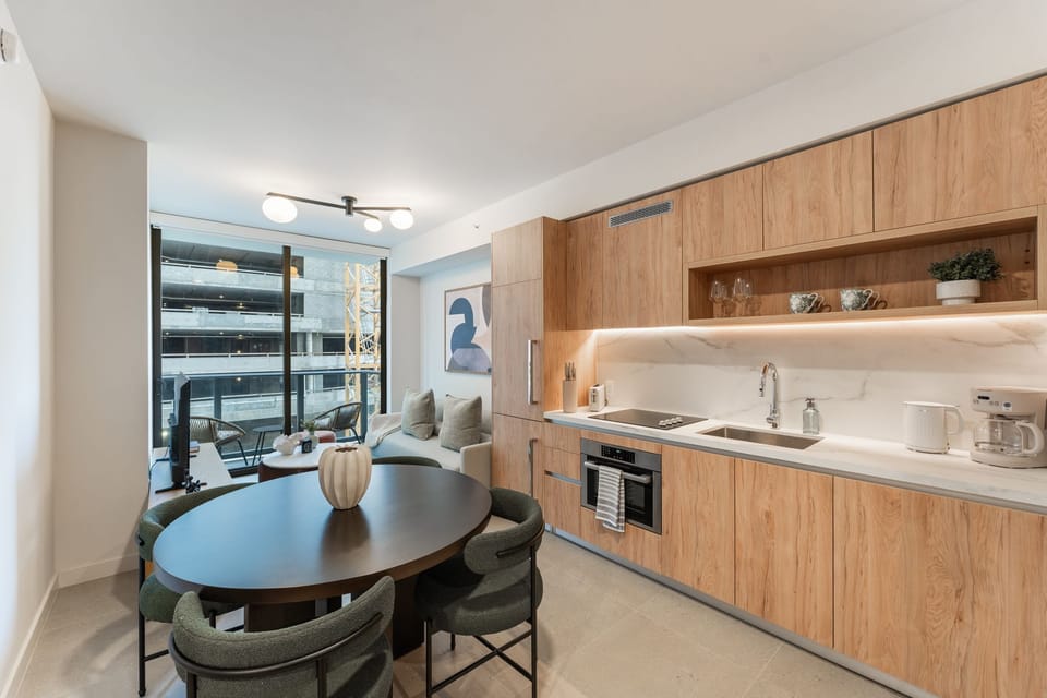 Sleek finishes and comfortable seating.