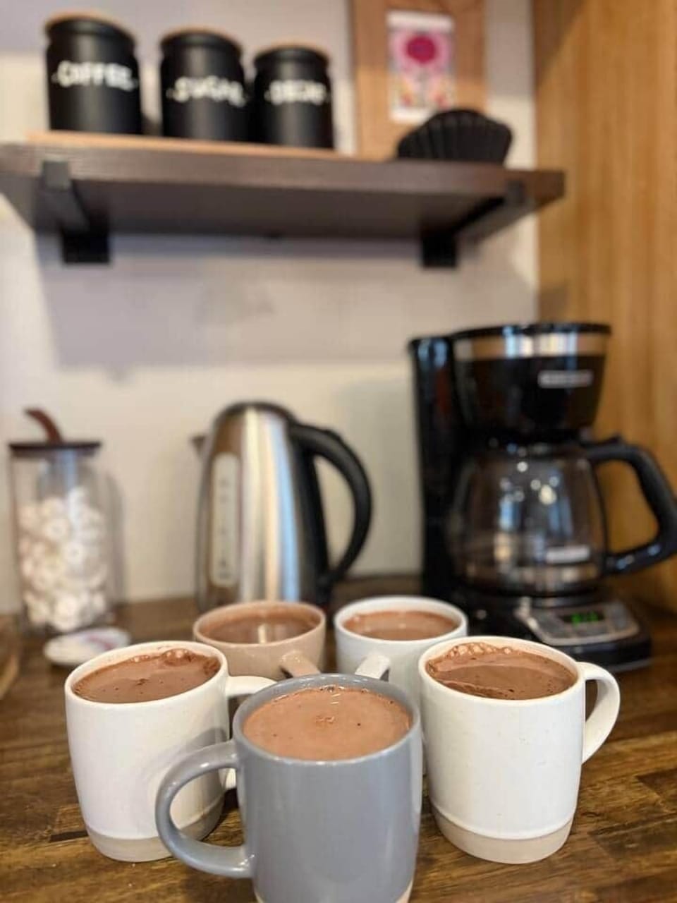 Enjoy a warm beverage after winter adventure. 