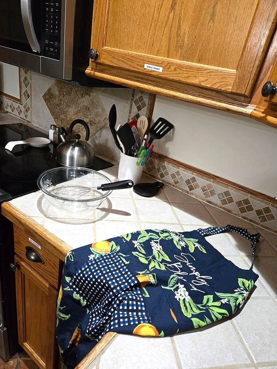 Kitchen has southern charm and furnished with essentials