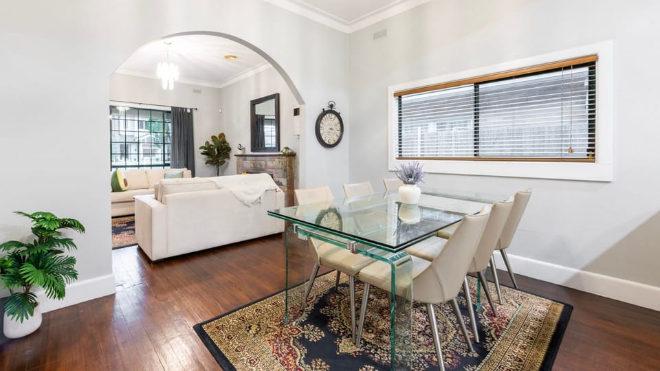 Spacious dining nook with ample light