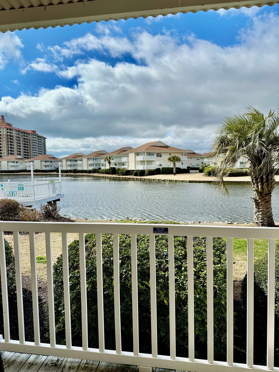 View from living area and bedroom