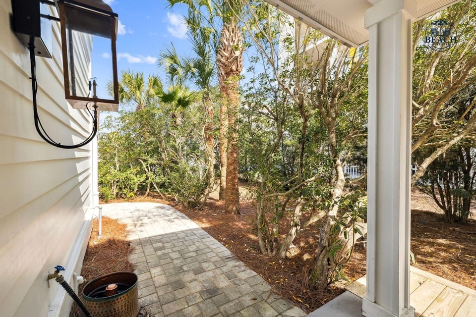 Use the brick path from the driveway that parks 4 cars up to the front door.