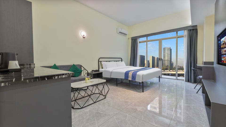Comfort Double Room, Balcony, City View | Desk, laptop workspace, blackout drapes, soundproofing