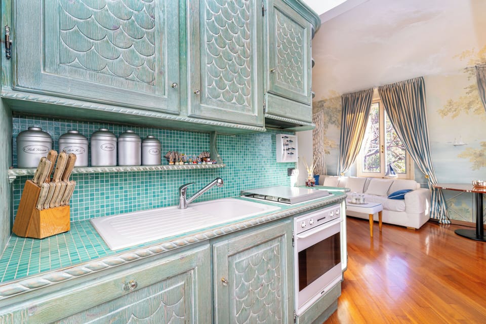 Apartment, 2 Bedrooms, Terrace, Sea View | Private kitchen | Electric kettle, dining tables