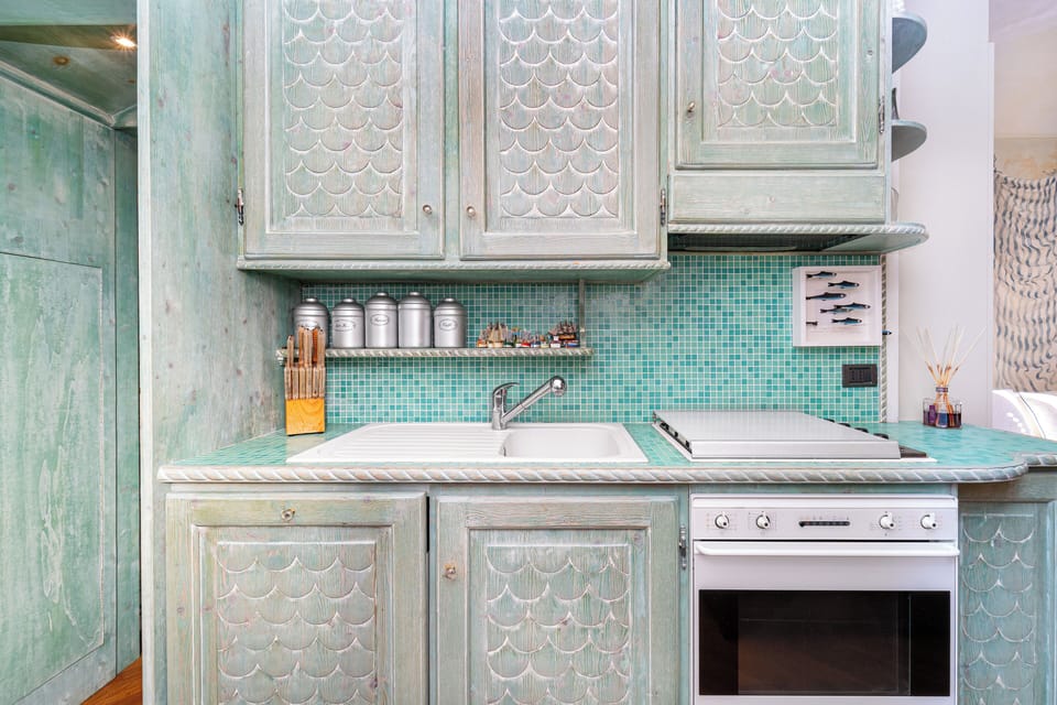 Apartment, 2 Bedrooms, Terrace, Sea View | Private kitchen | Electric kettle, dining tables