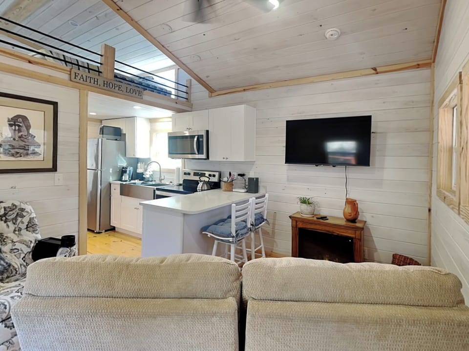 Plush Living Area Seating w. Smart TV