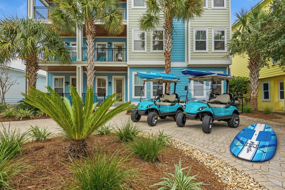 Enjoy two included golf carts and paddle boards with your stay!