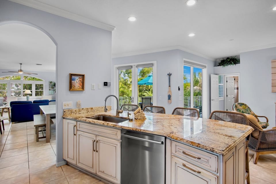 Modern Kitchen with Bar Seating