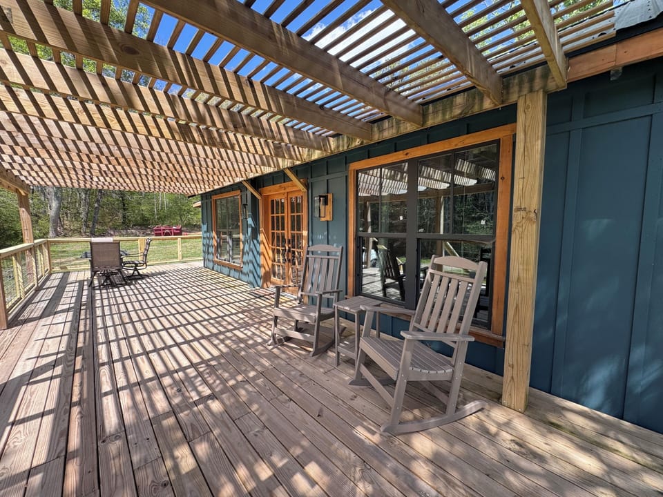 Covered Front Porch Seating Area