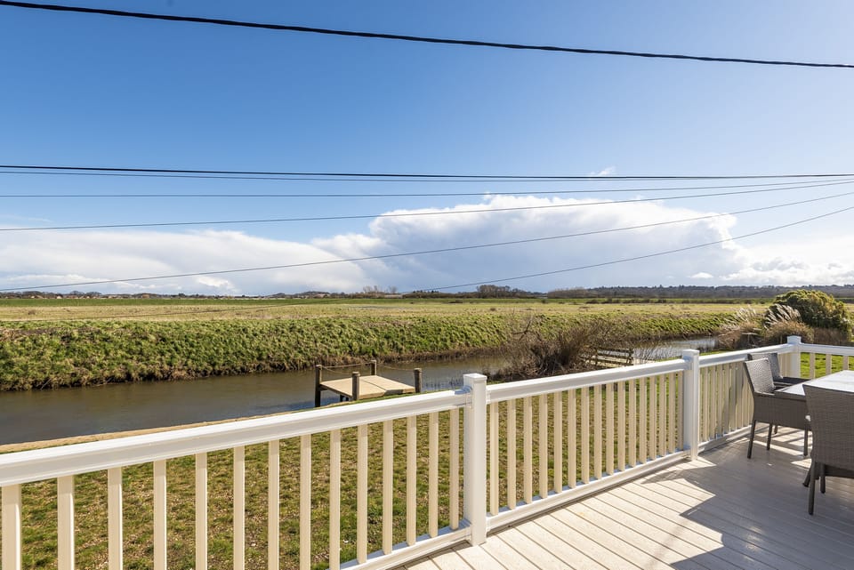 balcony overlooking river