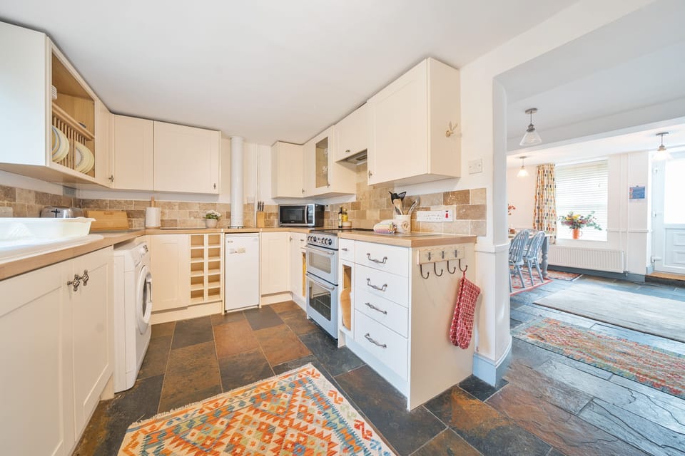kitchen through to dining room