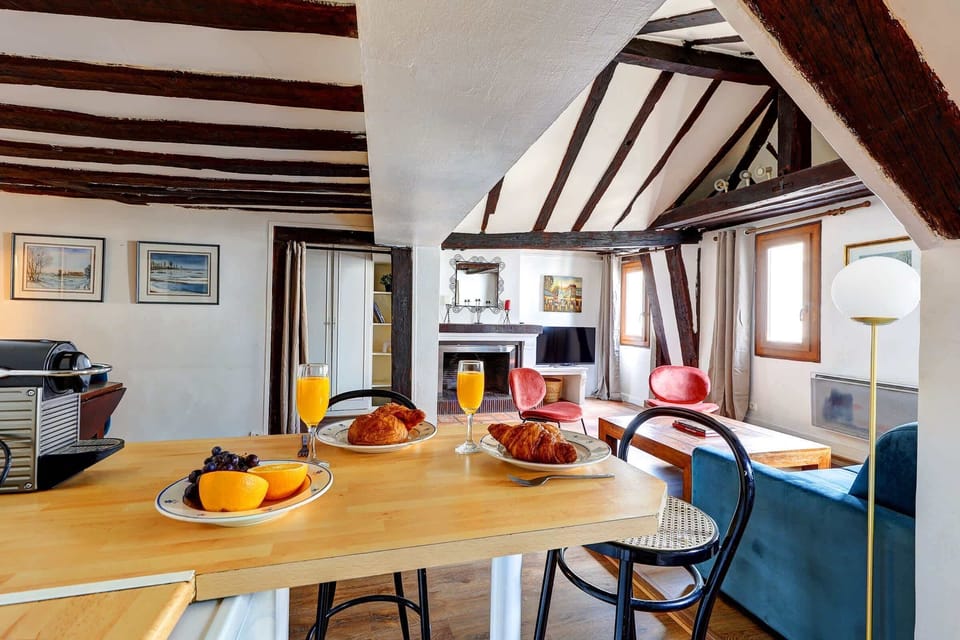The open-plan living and dining area