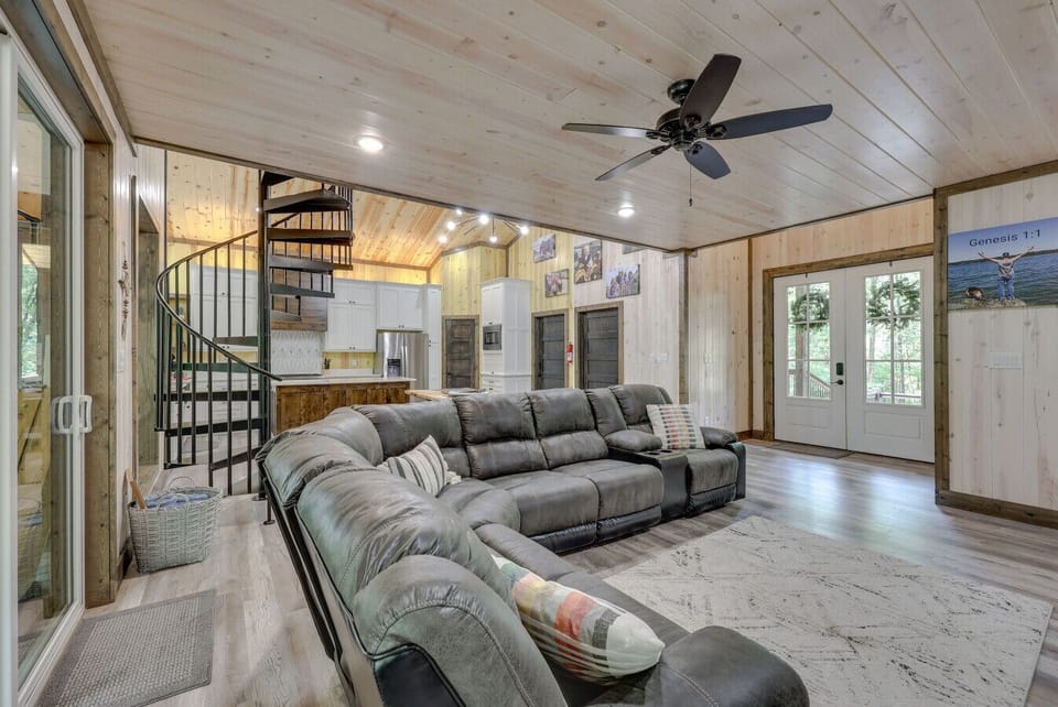 Living Room | Sectional Sofa | Spiral Staircase Access