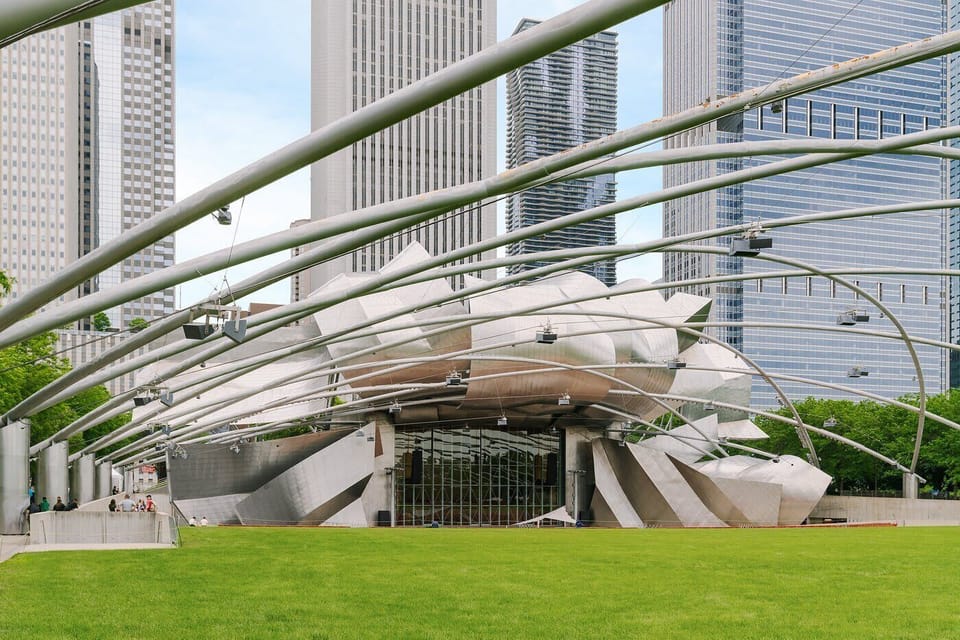 Jay Pritzker Pavilion at Millennium Park steps away
