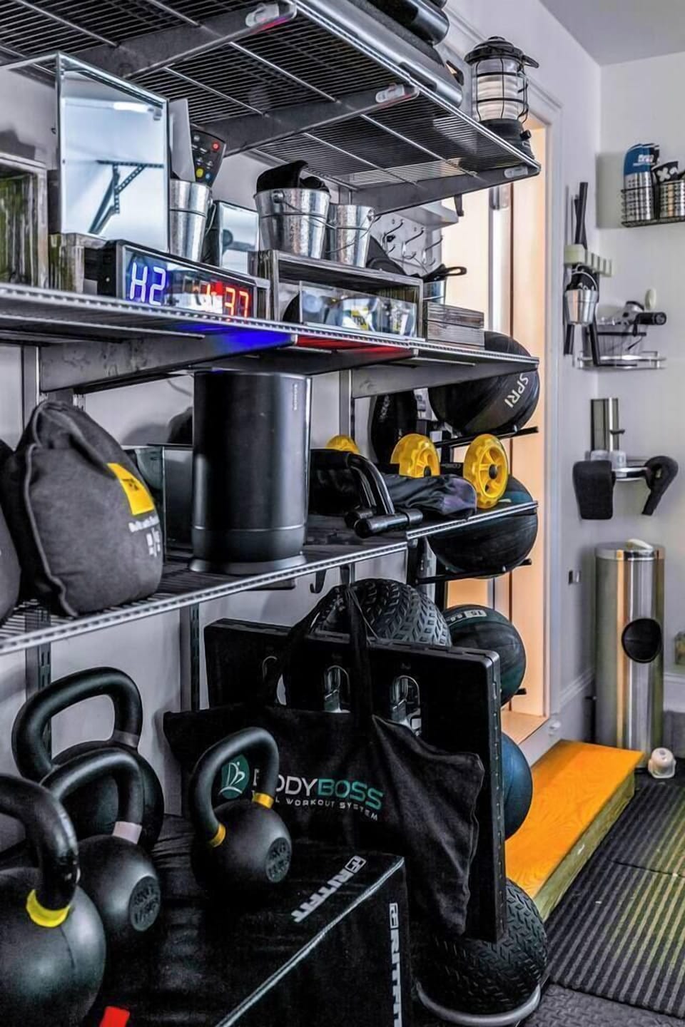 private space with free weights and resistance bands. Perfect for a full-body workout, toning exercises, or keeping your fitness routine on track while away.