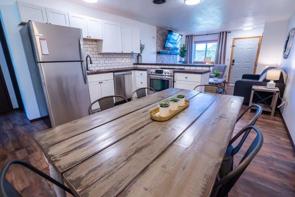 Dining area and kitchen. 