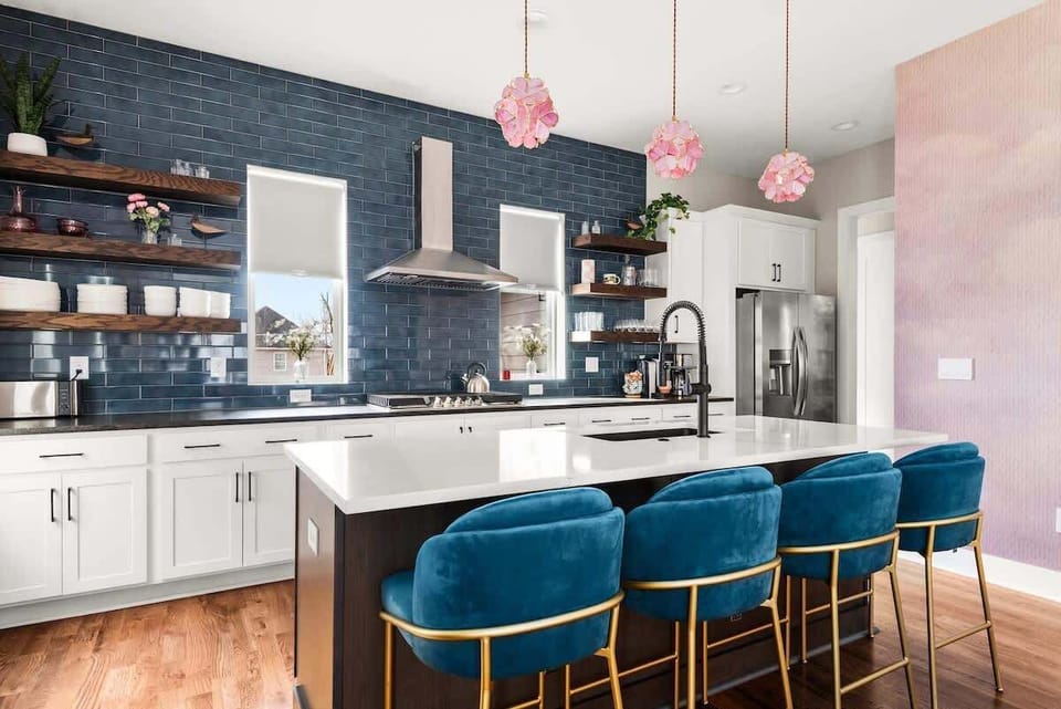 Imagine preparing meals here while everyone gathers nearby.
