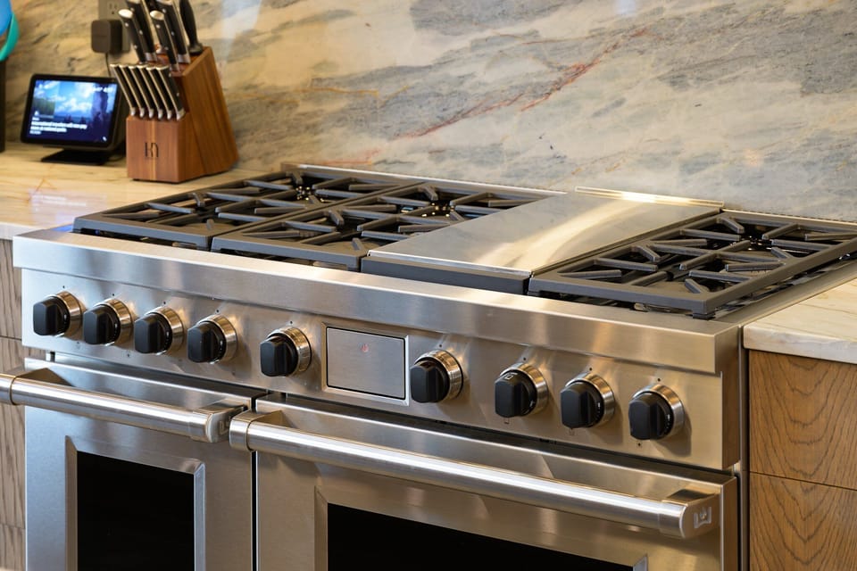 High End Stainless Steel Gas Range