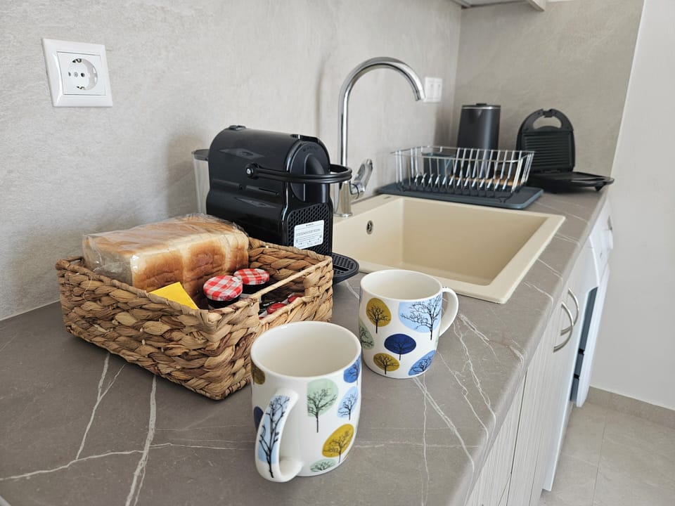 Apartment, 1 Bedroom, Courtyard View, Ground Floor | Private kitchen | Full-size fridge, oven, stovetop, cookware/dishes/utensils