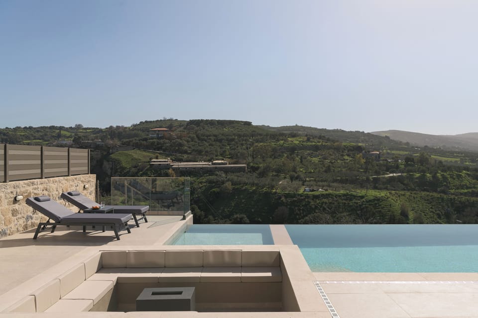 Landmark countryside views from the infinity pool.