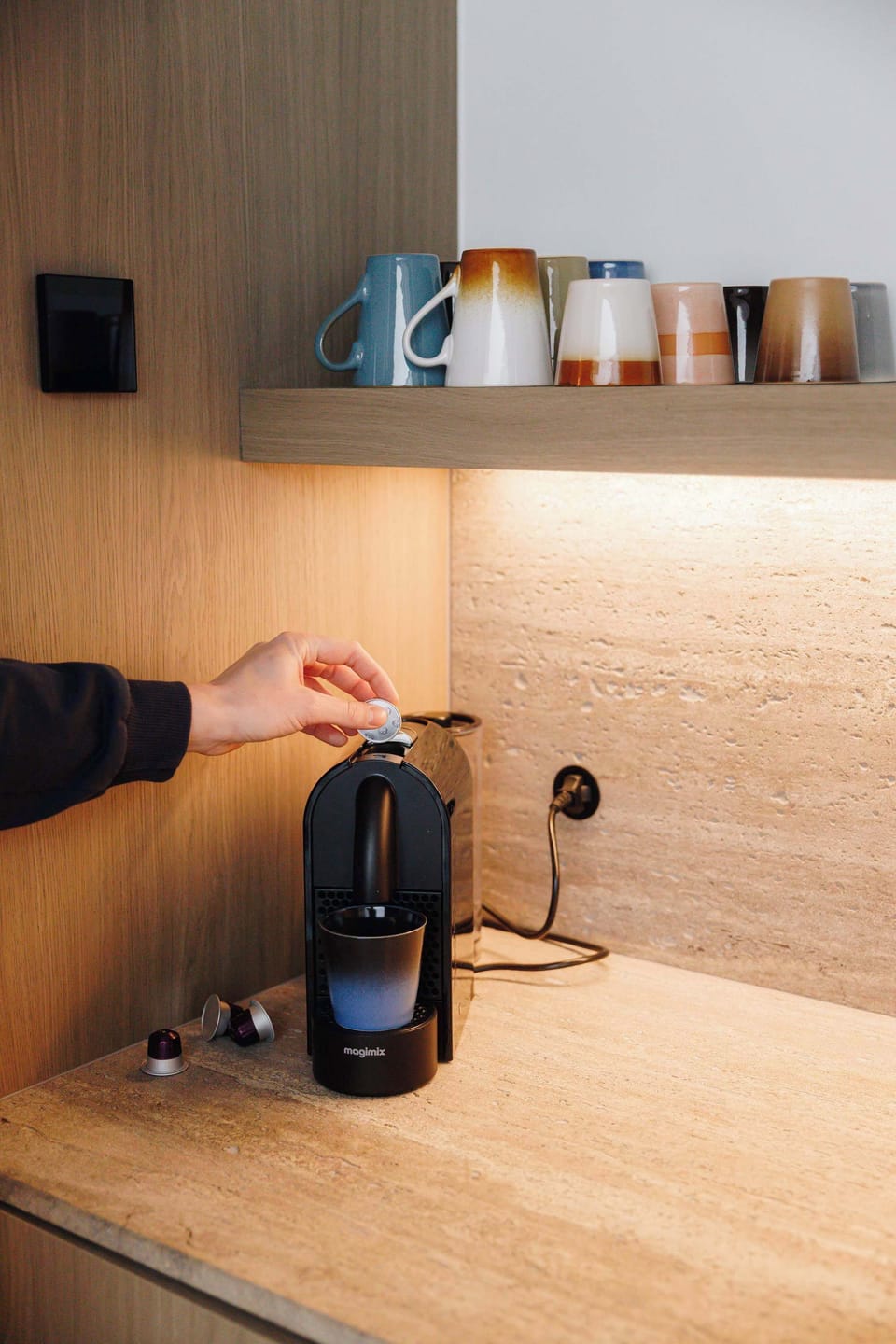 Your first decision of the day: which capsule. Everything else can wait.