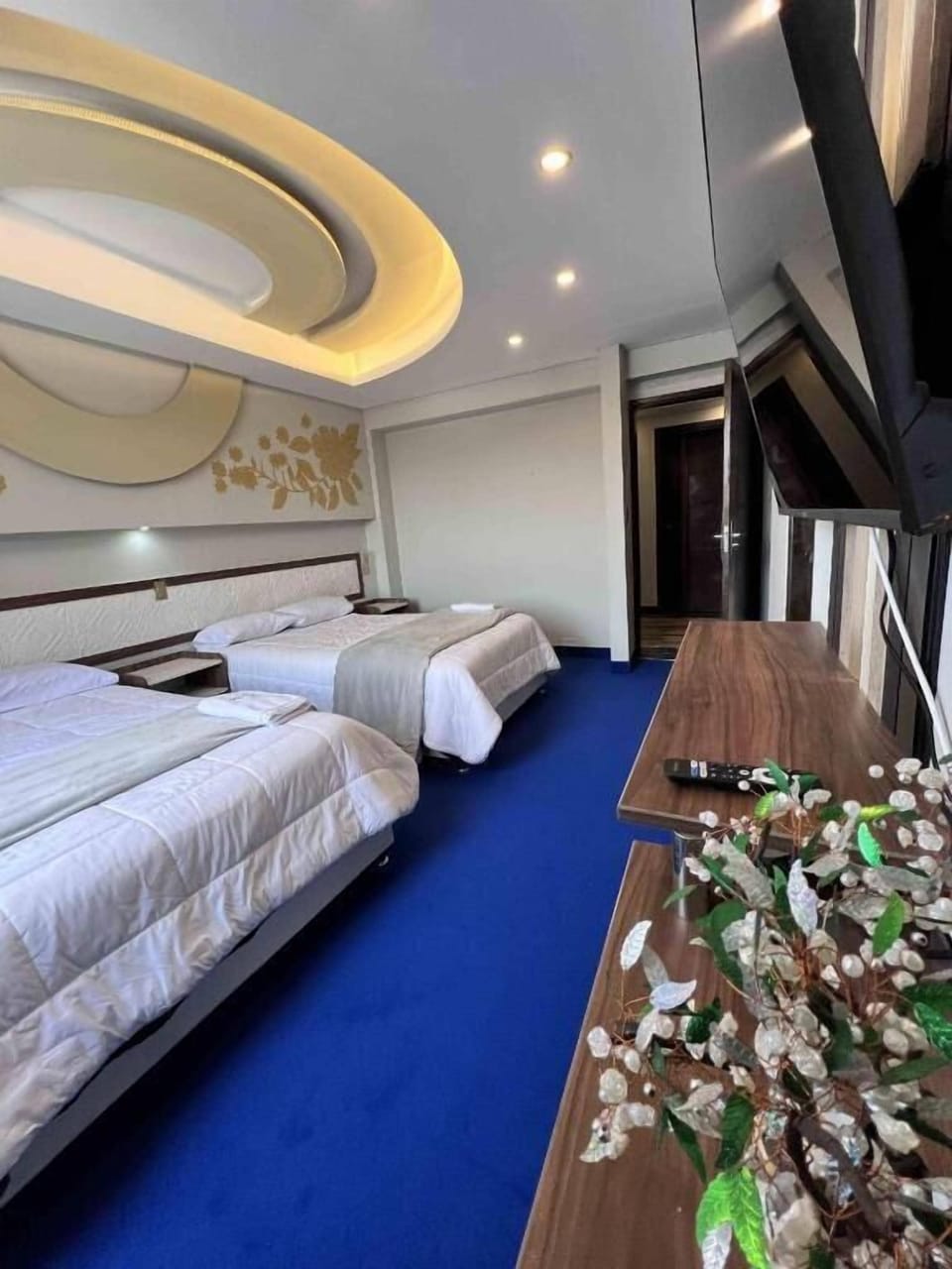 Double Room | Down comforters, blackout drapes, iron/ironing board, free WiFi