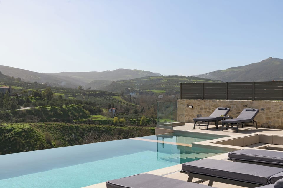 Landmark countryside views from the infinity pool.
