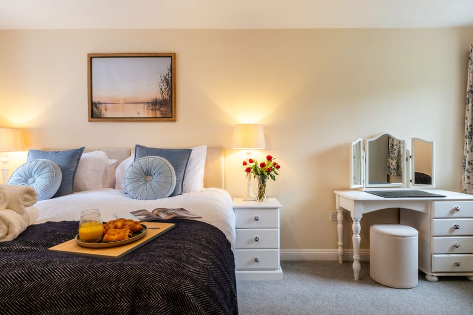 Spacious bedroom one, with a super-king size zip and link bed