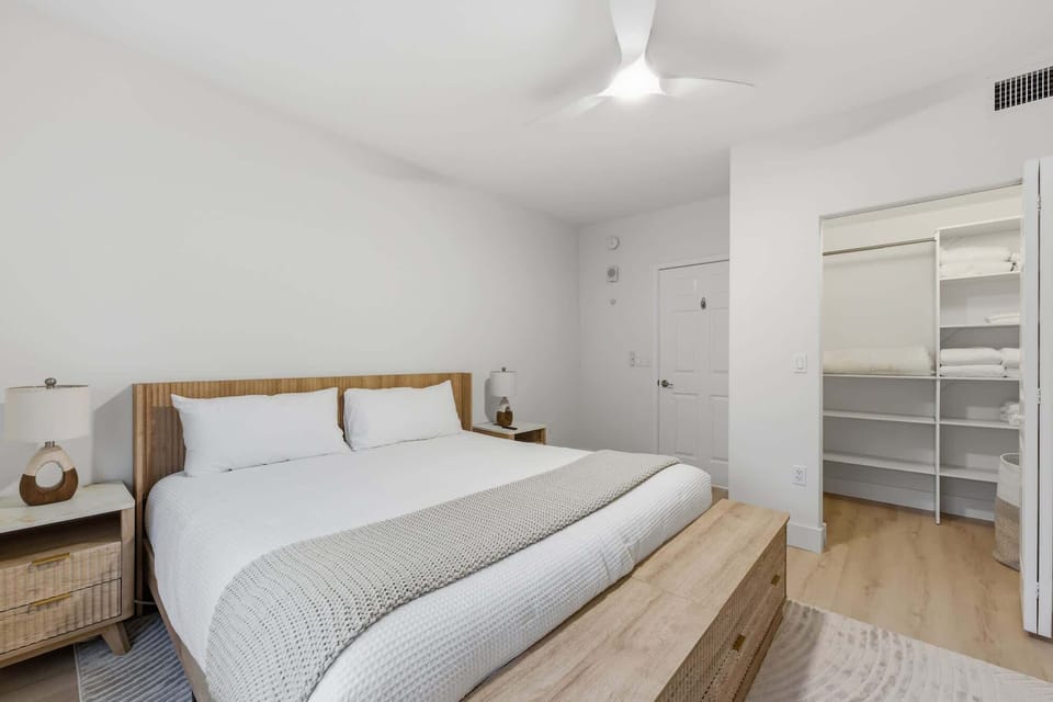 Ample closet storage for longer stays