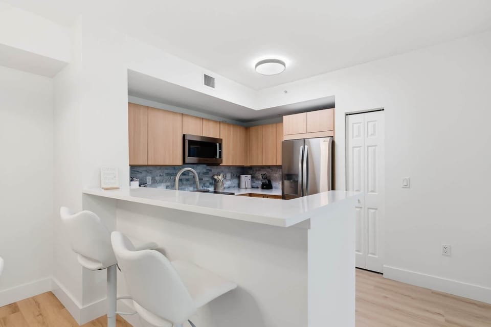 Breakfast bar for coffee, meals, or evening cocktails