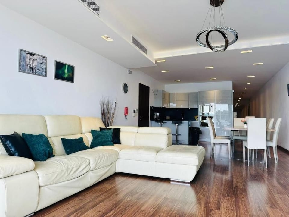 Superior Apartment, Balcony, Sea View | Living area | Flat-screen TV