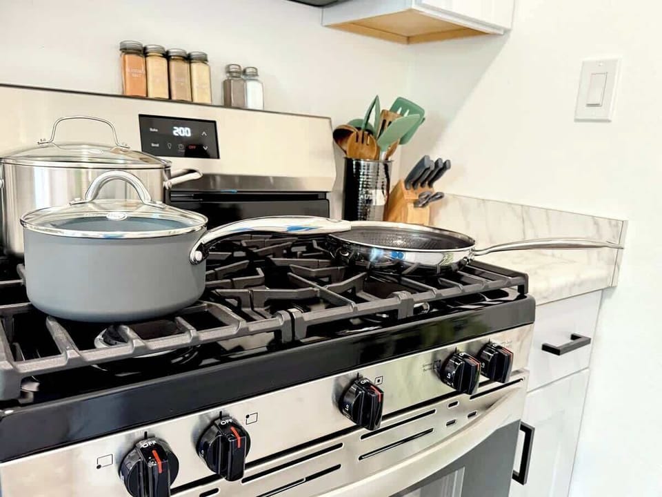 Cookware and spices ready for you to whip up your favorite recipe