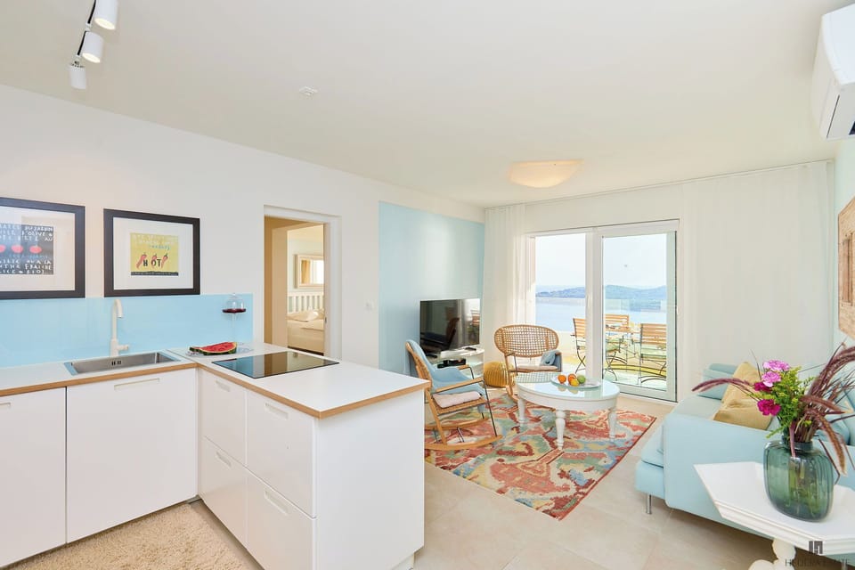 Living room and kitchen
