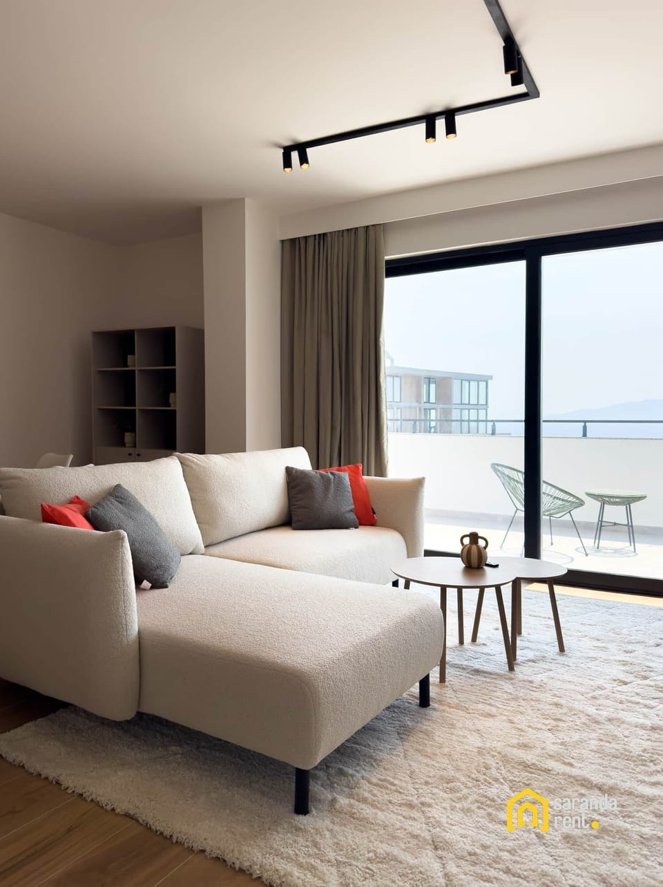 Living room with sea view