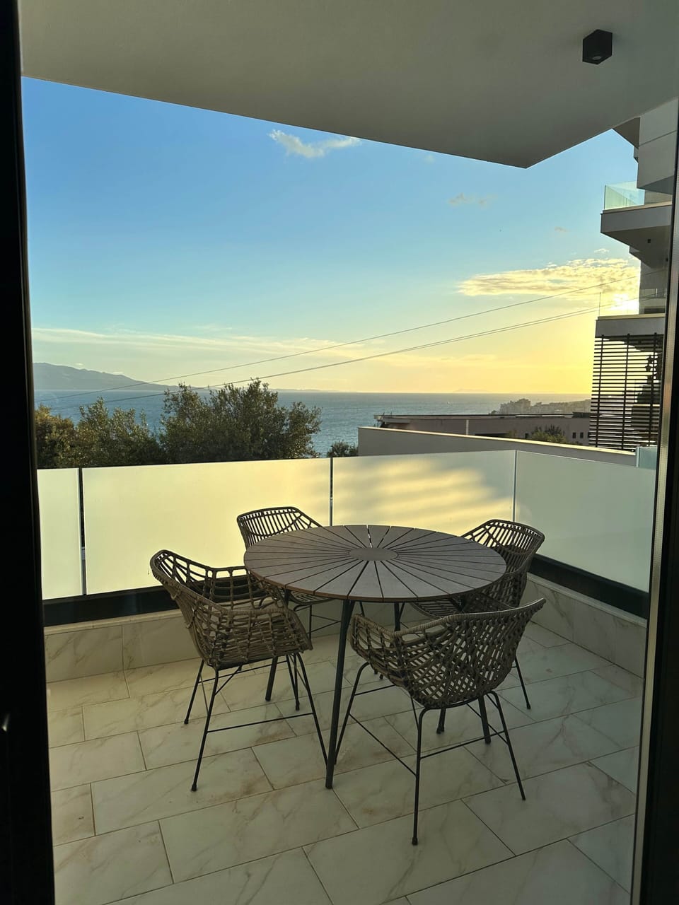 Balcony sitting area 