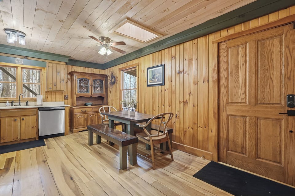 Gather the group around the dining table for meals together
