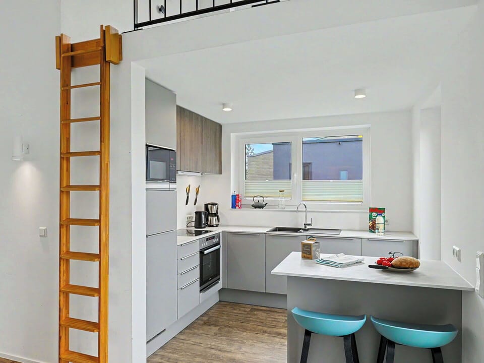 Furniture, Flooring, Interior Design, Wood, Floor, Ceiling, Kitchen, Room, Countertop, Cabinetry
