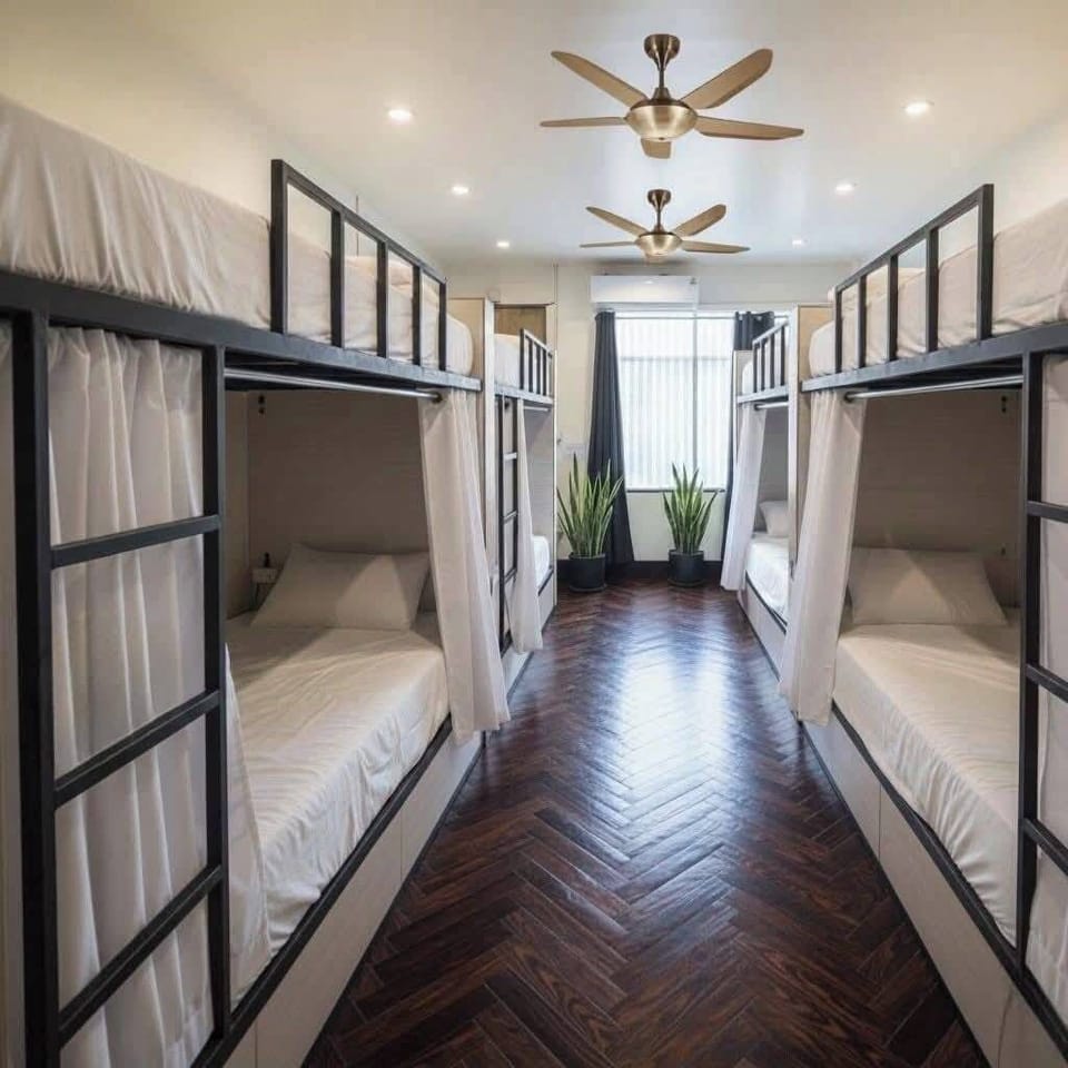 Basic Shared Dormitory, Multiple Beds, City View | Bed sheets