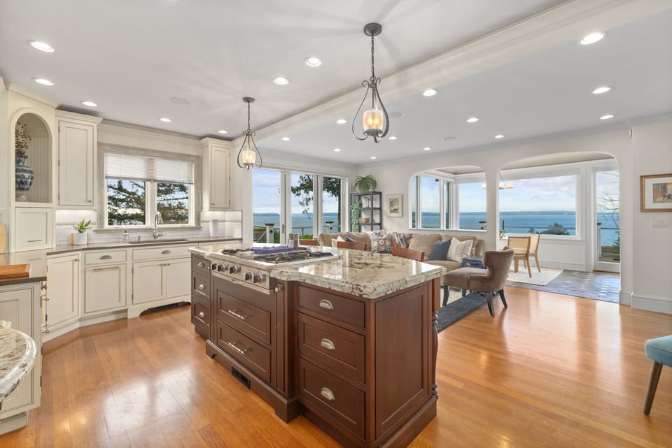 Oversized kitchen island with seating, premium finishes & open-concept views.