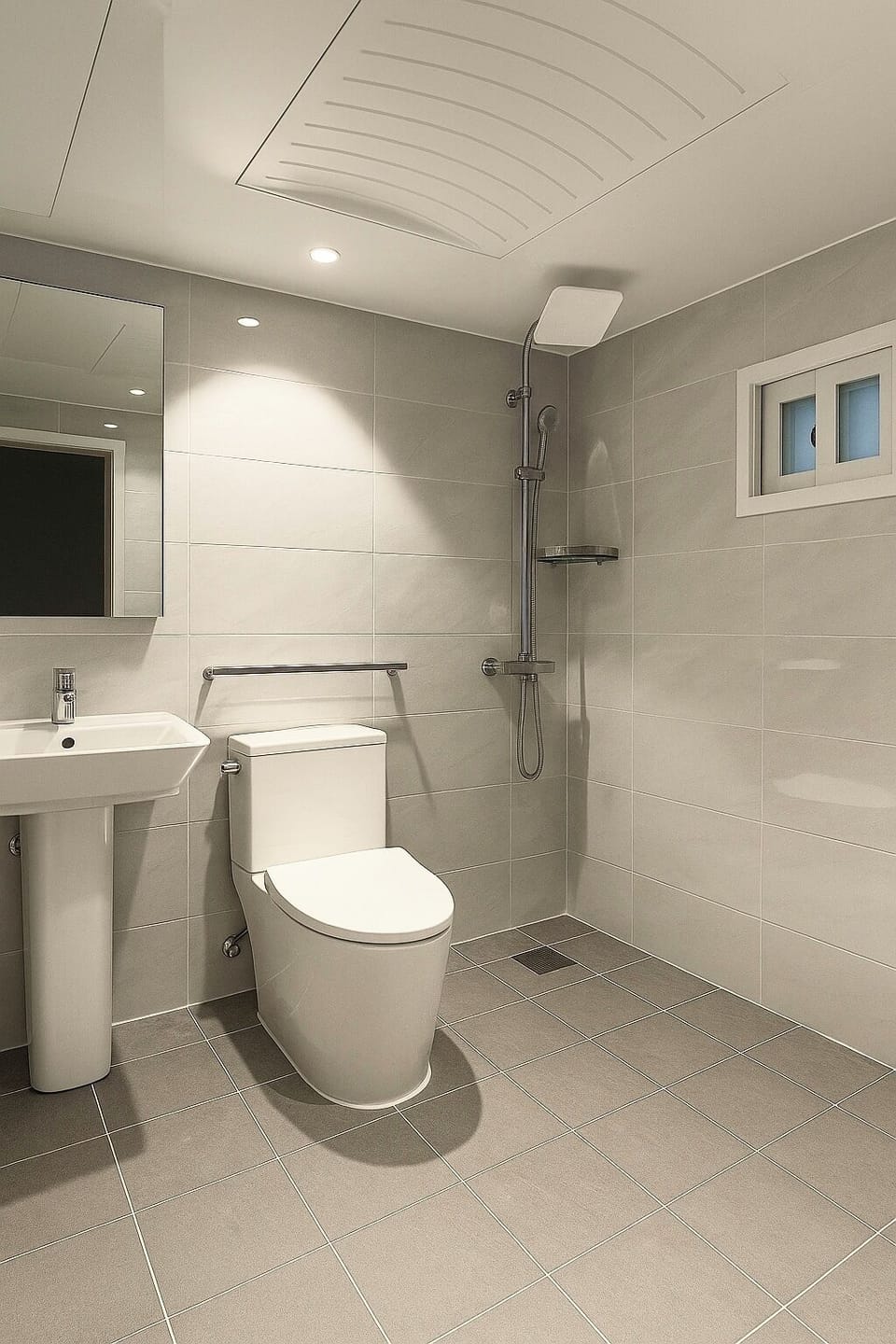Basic Twin Room | Bathroom | Shower, free toiletries, hair dryer, towels