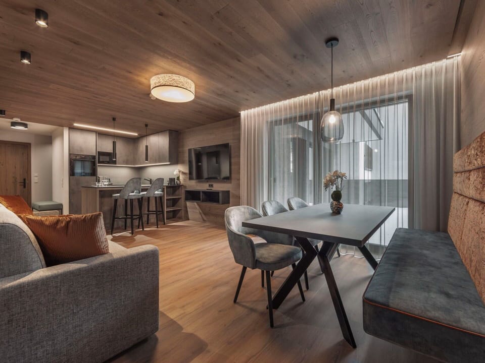 Interior Design, Flooring, Wood, Furniture, Ceiling, Floor, Home, Light Fixture, Couch, Room